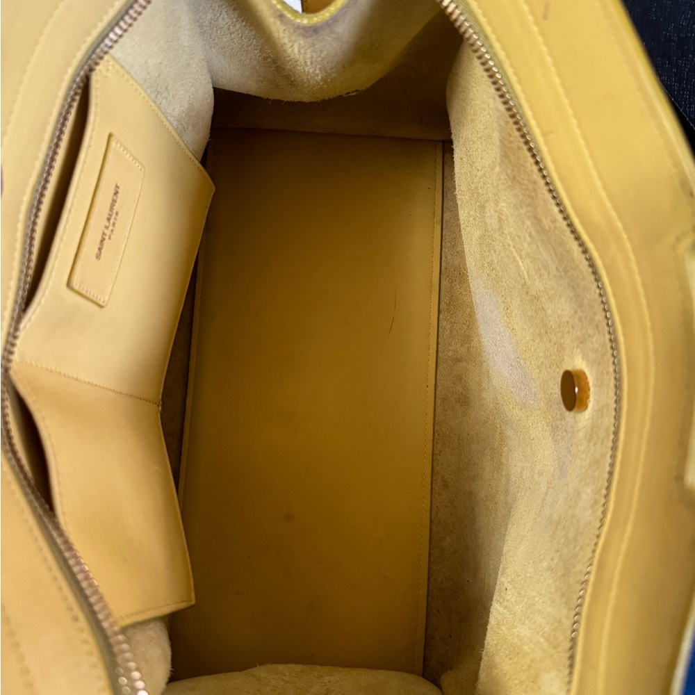 Saint Laurent Yellow Satchel with Structured Design - Picture 3 of 7